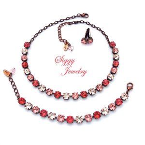Swarovski Crystal Peach 3-Piece Jewelry Set, 8mm